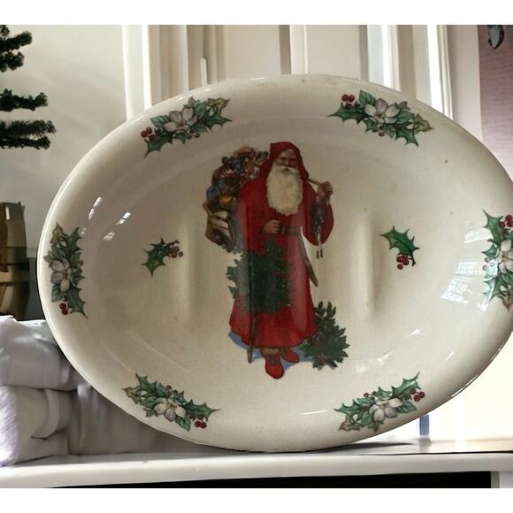 Crowne Oakes Designs Other - Vintage Christmas Santa Soap Dish Bowl Crowne Oakes New York NY England